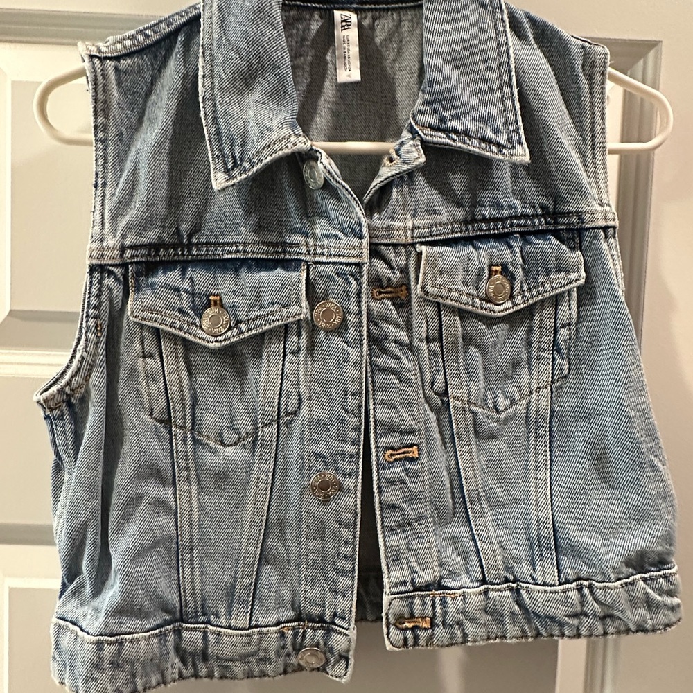 Zara Blue Denim Vest